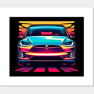 Tesla Model X Posters and Art